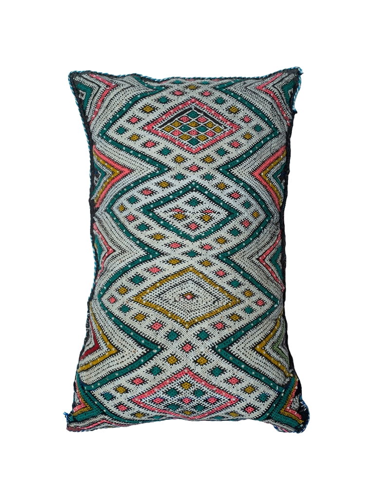 Ain Leuh Vintage Pillow - Gemstone Hues - Salam Hello