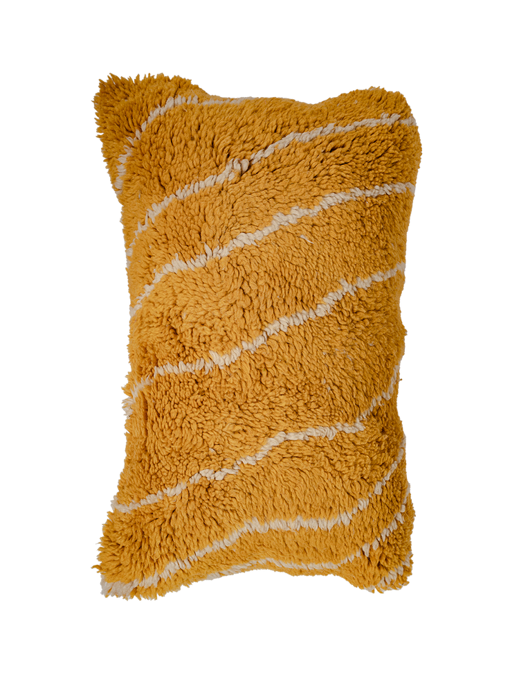 Beni M'rirt Vintage Pillow - Marigold Striped