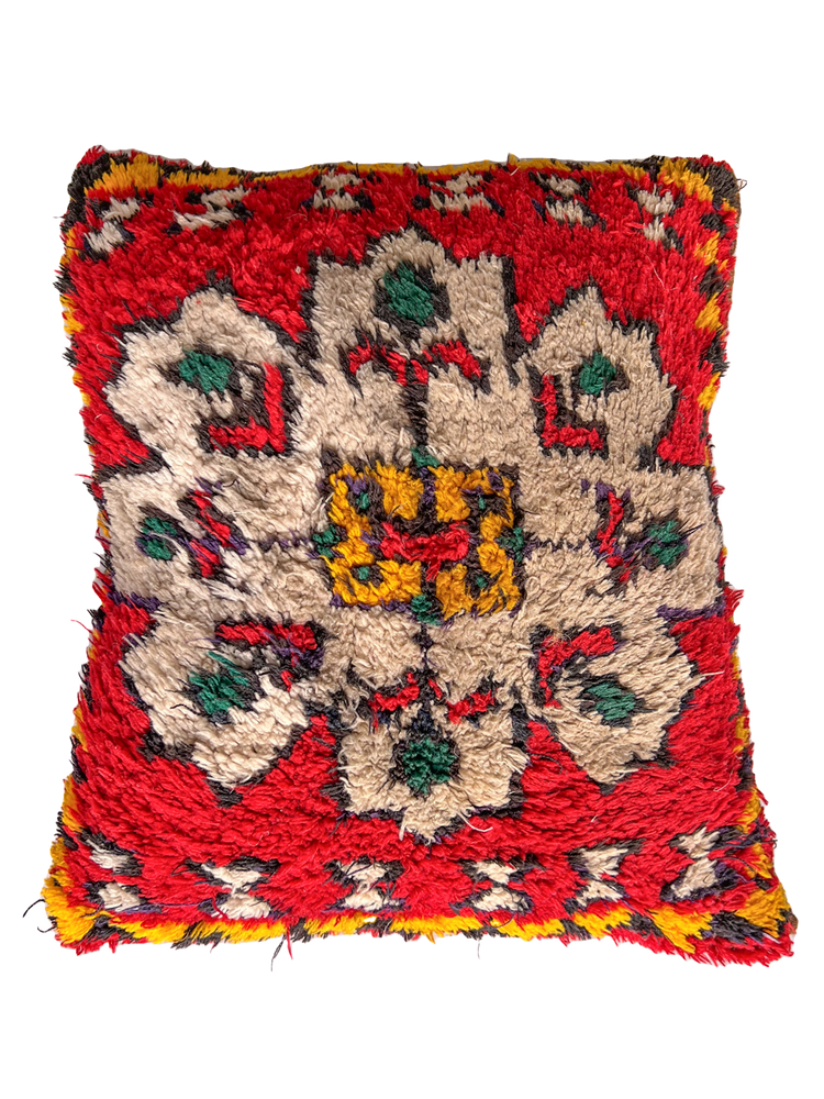 Kalaat M'Gouna's Vintage Pillow - Eight-Pointed Star, Red - Salam Hello