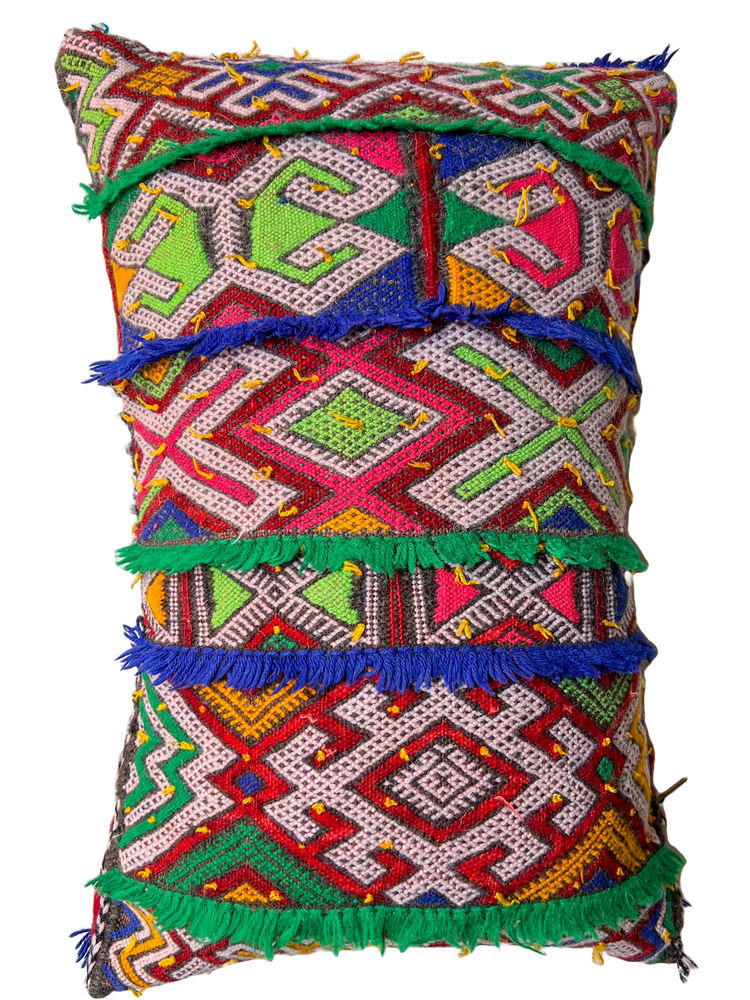 Kalaat M'Gouna's Zemmour Hanbel Pillow - Evil Eye, Lumbar