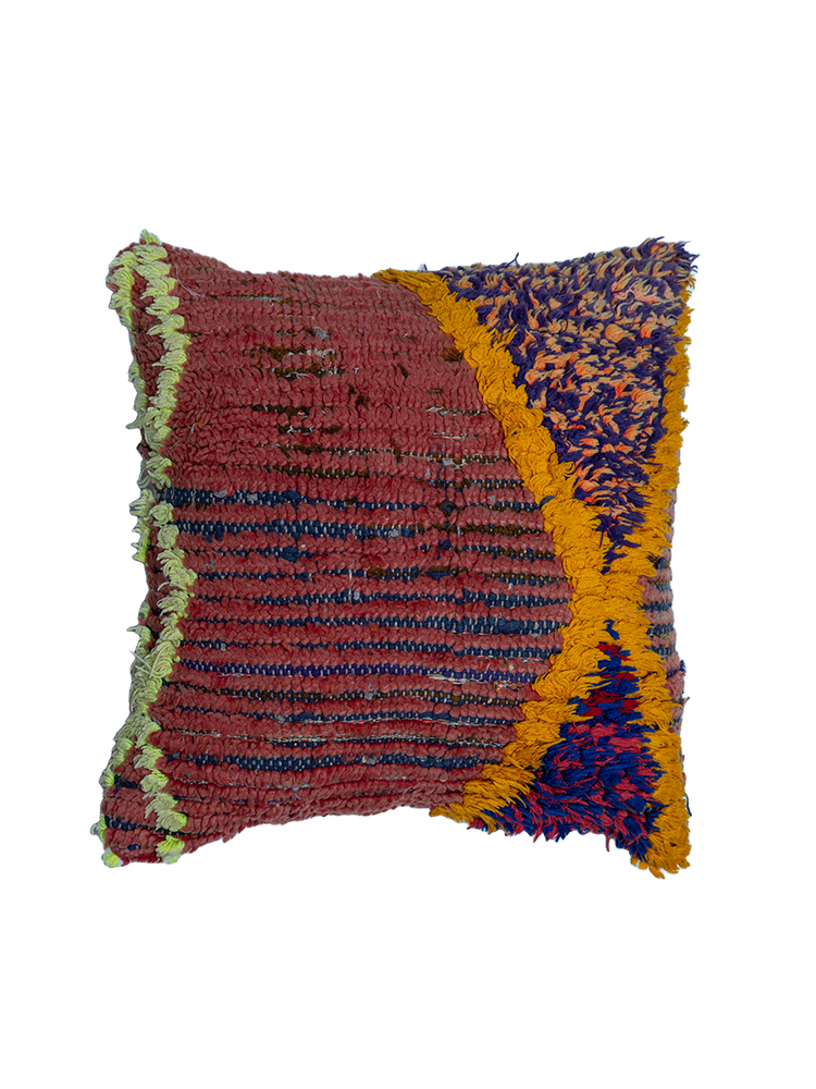 Le Vieux Village's Boucherouite Pillow - Colorful Trellis - Salam Hello