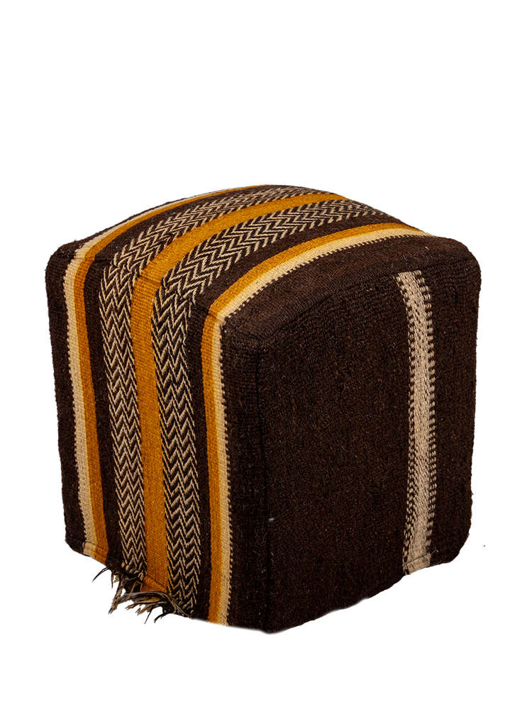 Siroua Shades | Ochre Ridge Pouf - Salam Hello