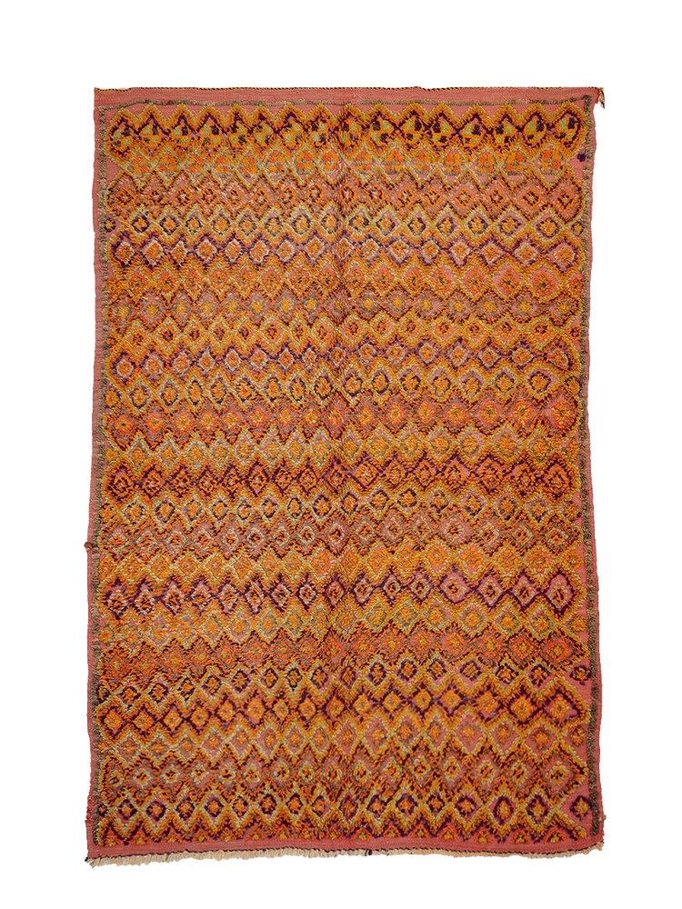 Oulmes Sunset-Hued Diamond Vintage Hand-Knot - Salam Hello