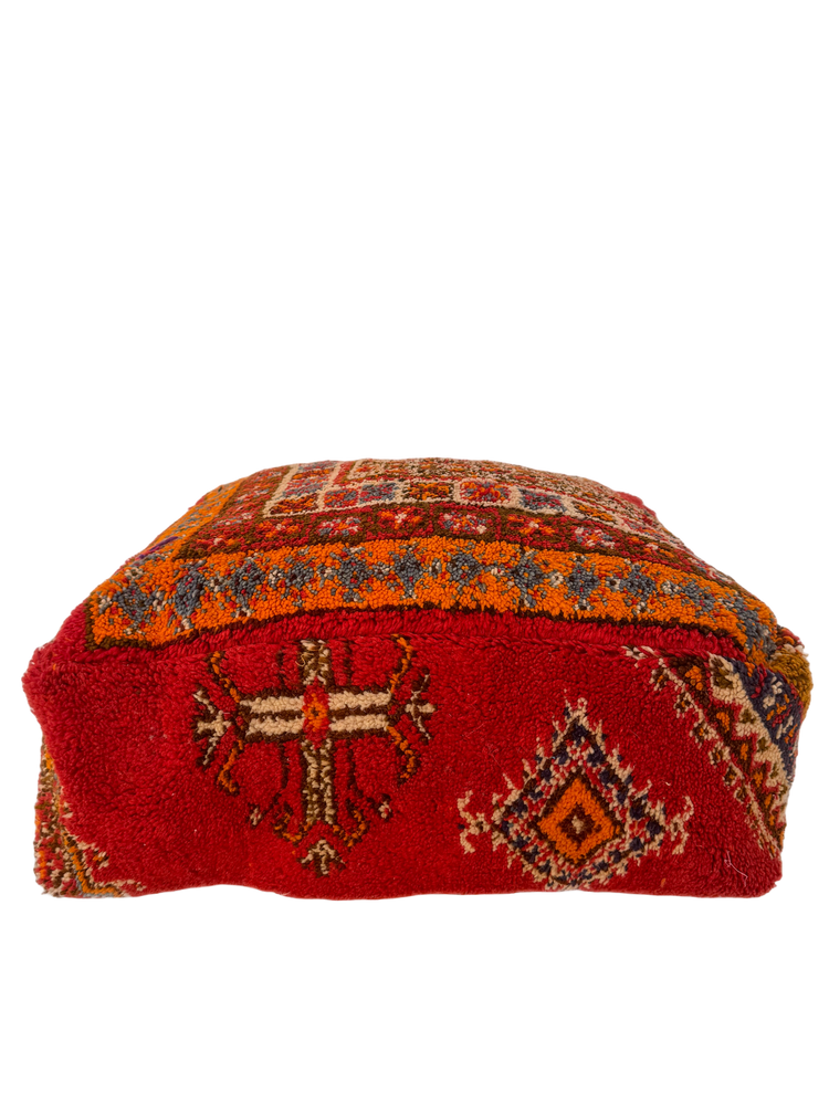 Vintage Taznakht Pouf - Symbolic Red - Salam Hello
