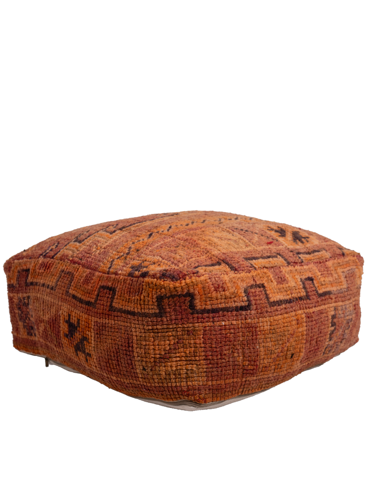 Vintage Beni M'Guild Pouf - Fiery Hues - Salam Hello