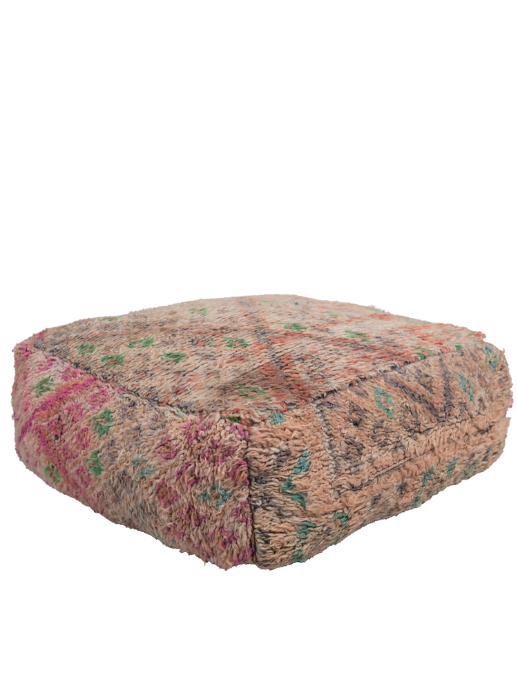 Vintage Beni M'Guild Pouf - Playful Palette - Salam Hello