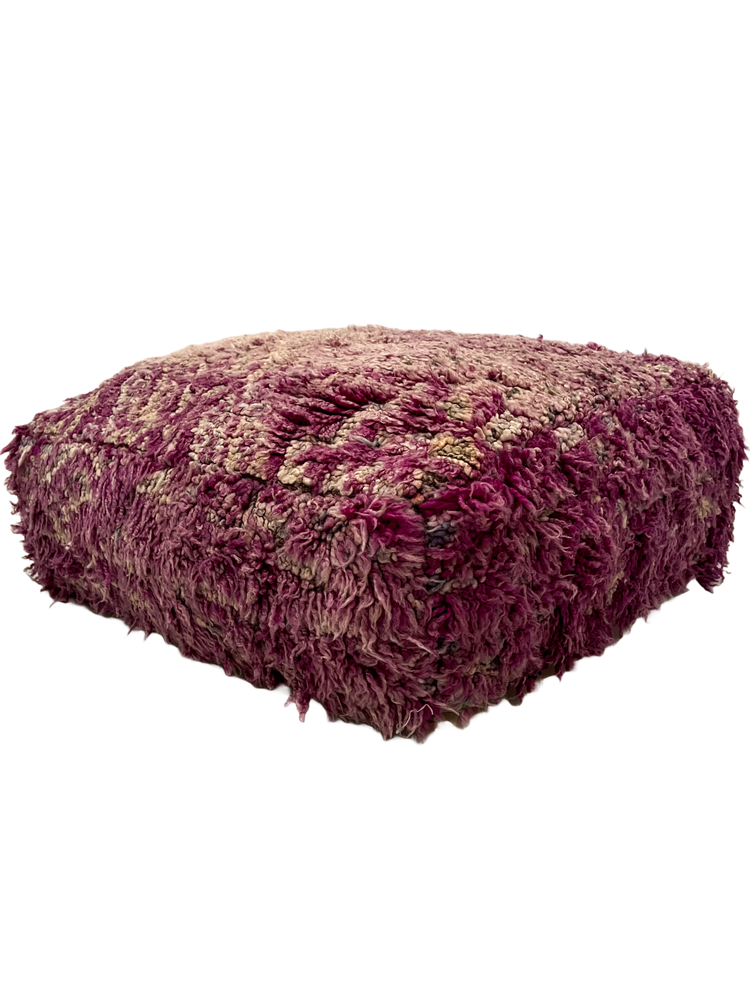 Vintage Beni M'Guild Pouf - Purple, Faded Accents - Salam Hello