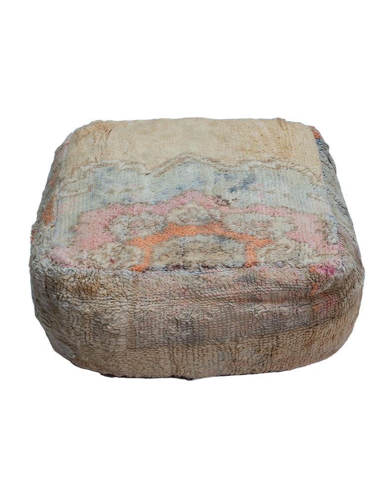 Vintage Rommani Pouf - Faded Pastel - Salam Hello