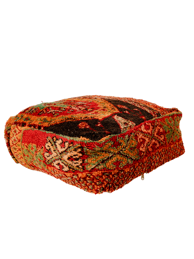 Vintage Taznakht Pouf - Textured Earth