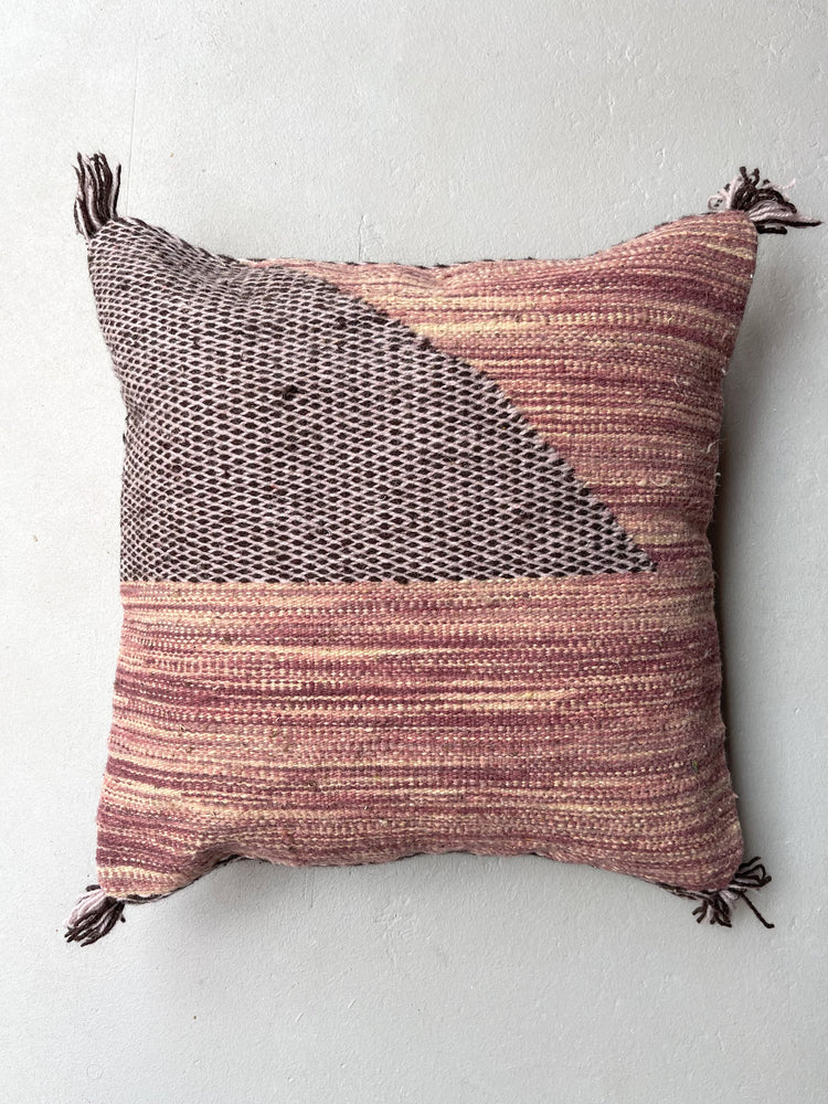 Anzal's Flatweave x Zanafi Pillow - Purple - Salam Hello